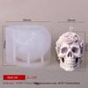 3D trandafir floare craniu lumânare rășină turnare matrițe UV cristal epoxidic rășină matrițe cap uman schelet matrițe Halloween decoratiuni de casă