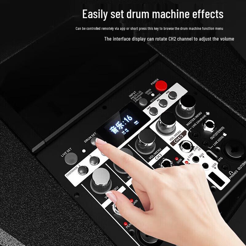 Malata M+9790 Portable Karaoke Speaker with Sound Card (CN Version)