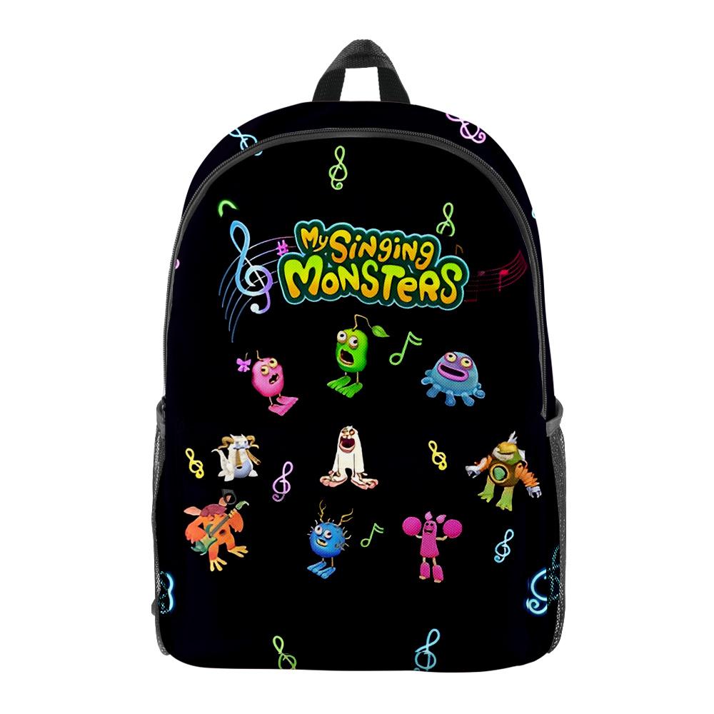 Luxusní Novinka Cool my singing monsters Školní taška Batohy na notebooky 3D Tisk Oxford Voděodolné Cestovní batohy pro chlapce/dívky