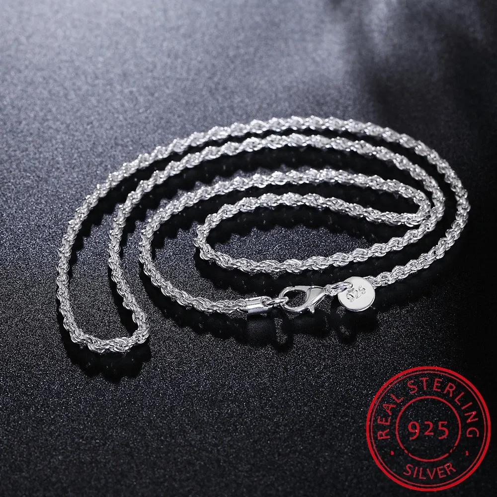 2/3/4MM 16-24 Inch Touw Ketting Halsketting Voor Mannen Vrouwen Mode Punk Bruiloft Feest Cadeaus Sieraden