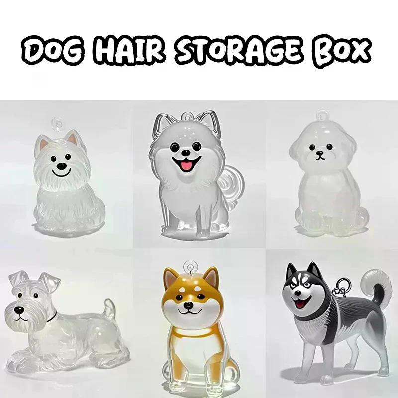 Capsula Ricordo Commemorativo Capelli Cucciolo Trasparente Contenitore Pelo Cane Animale Domestico Ciondolo Portachiavi Decorazione Fai da Te Regali Esposizione Casa Amanti Animali Domestici