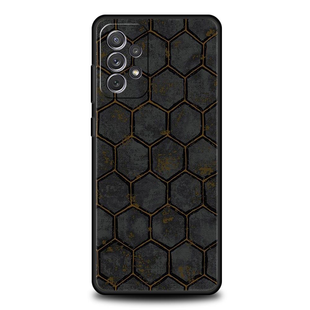 Honeycomb Pattern Phone Case for Samsung Galaxy A17 A13 A15 A25 A35 A51 A55 A71 A21S A11 A31 A41 A23 A53 A73 5G A03S A05s Cover