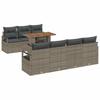 Garden Sofa Set with Cushions 8 Pcs Grey and Brown