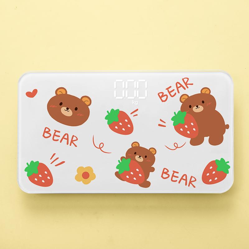 

Портативные мини-мультяшные весы для ванной комнаты, электронные весы Bascula, ЖК-цифровые весы, вес тела, умные весы, весы для посадки C1 Battery style