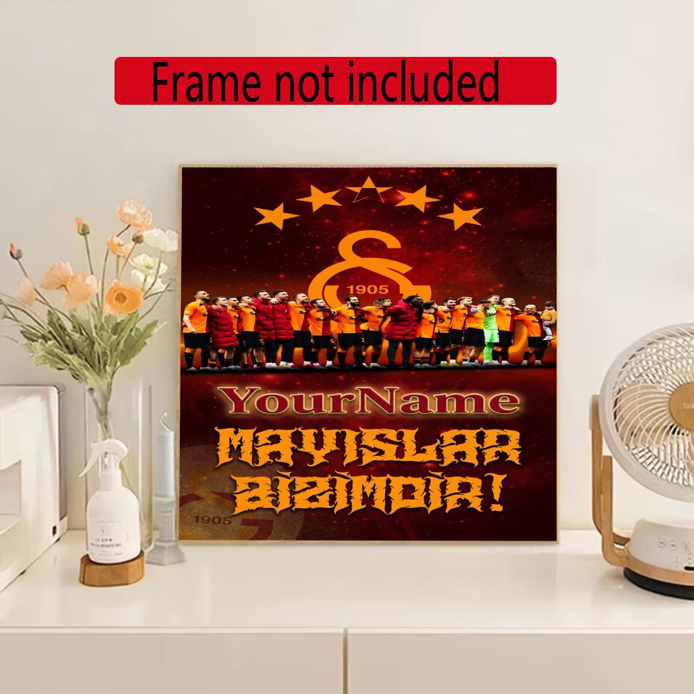 Galatasaray Customize Your Name Diamond Painting Round Diamond Rhinestones Mosaic Diamond Embroidery Wall Paintings Rhinestones Gift Frameless