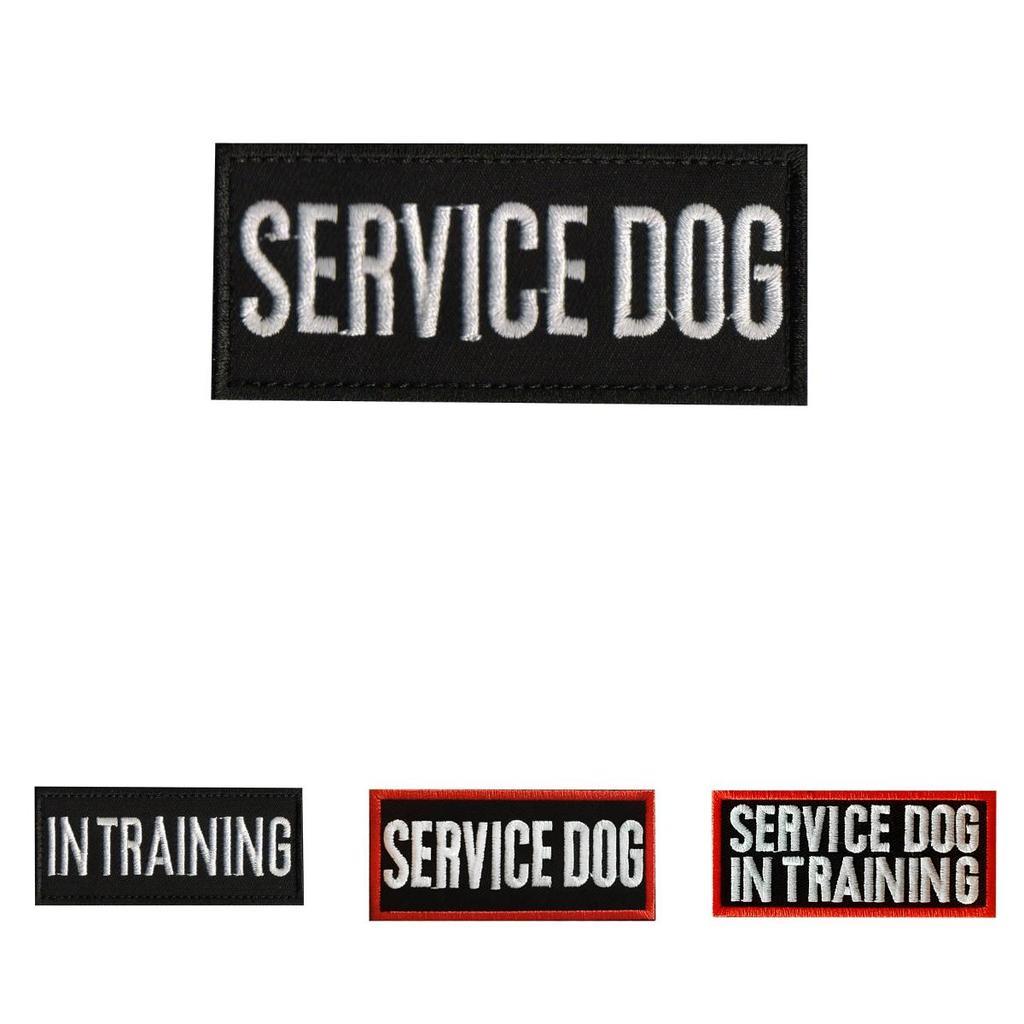 Gyvūno nešiojimo diržo lopas Neglostyti Terapinis šuo Mokymas Paslauga Juoda ir Balta Anglų kalba 9*4cm