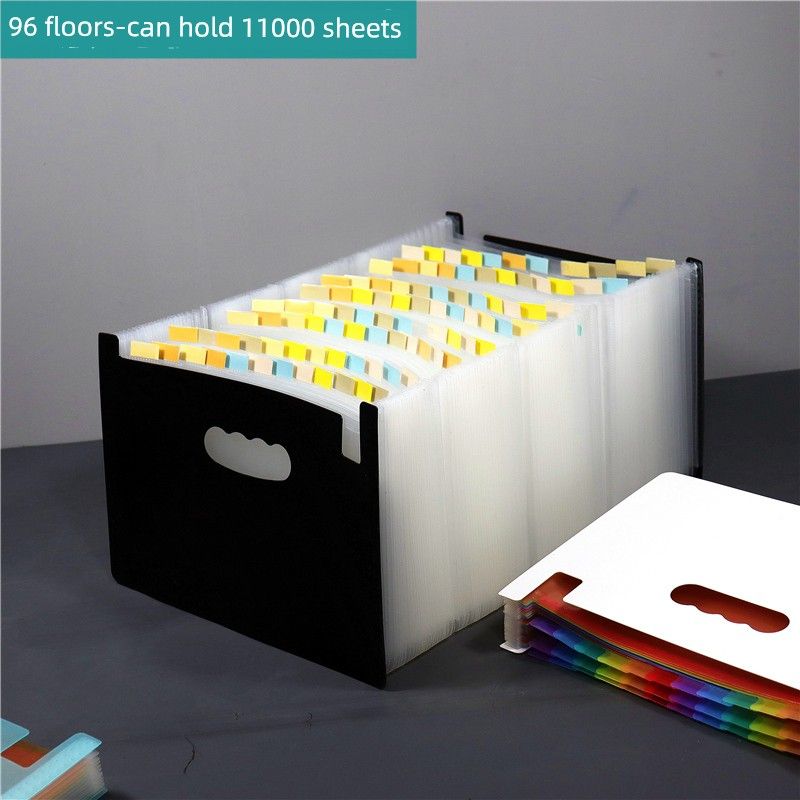 Large Capacity File Holder A4 Multi-Layer Folder Insert Buggy Bag File Storage Category Folder Student Test Paper Clip