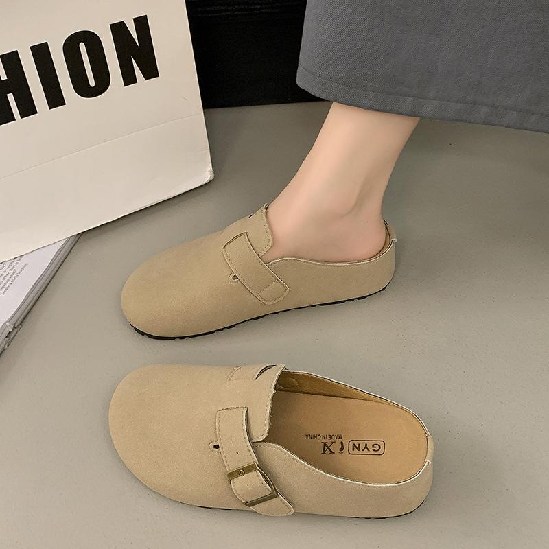 Baotou boty poloviční pantofle dámské jarní a letní boty na jednu nohu ošklivé a roztomilé Boken žabky