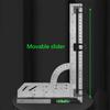 Triangle Ruler Thickening Angle Protractor Aluminum Alloy Carpenter Measurement Square Ruler Woodworking Triangle Ruler
