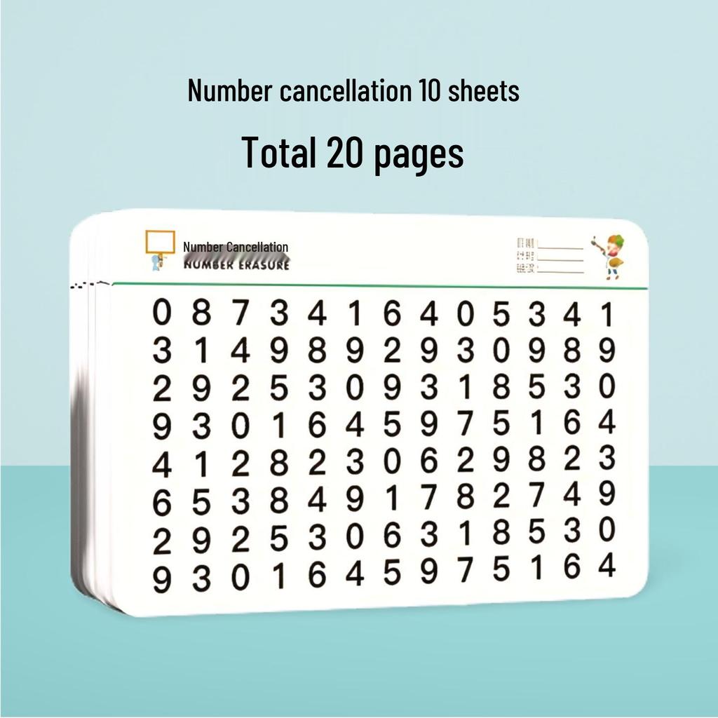 Children's Attention Training Scratch-off Cards: Numbers & Chinese Characters - Educational Patience Tools