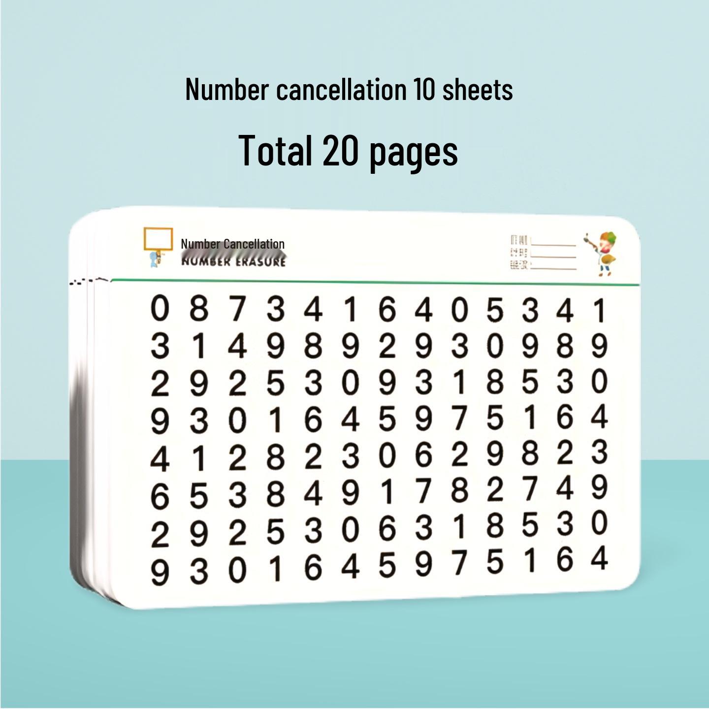 

Карточки для тренировки внимания у детей с царапками: Цифры и китайские иероглифы - Развивающие инструменты для терпения