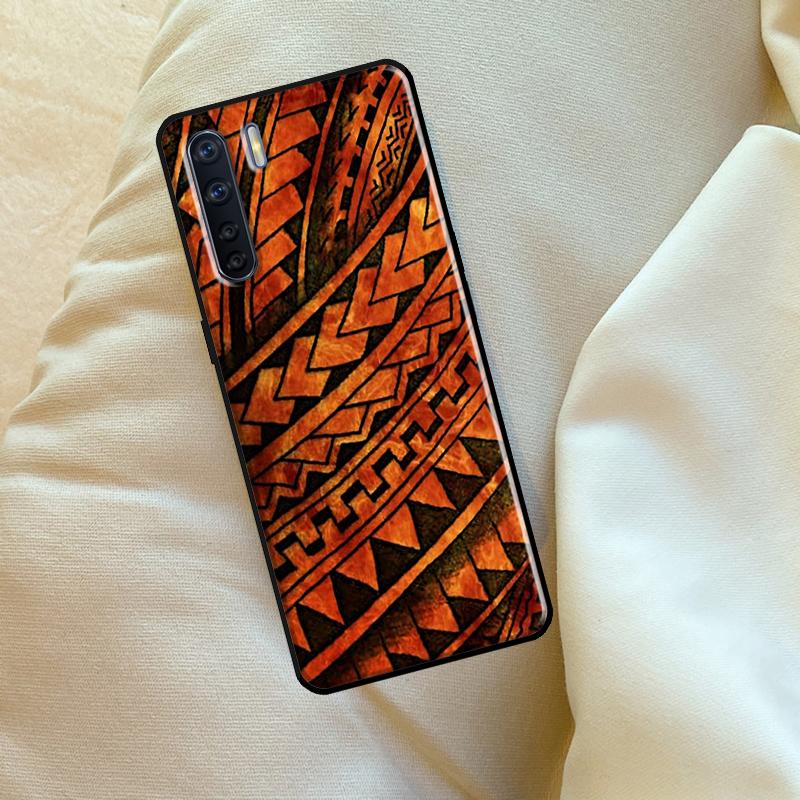 Maori Polynesian Samoan Tribal Case For Oppo A17 A94 A74 A54 A60 A40 A80 A16 A76 A96 A98 A58 A78 A18 A38 A57 A15 A5 A6 Pro