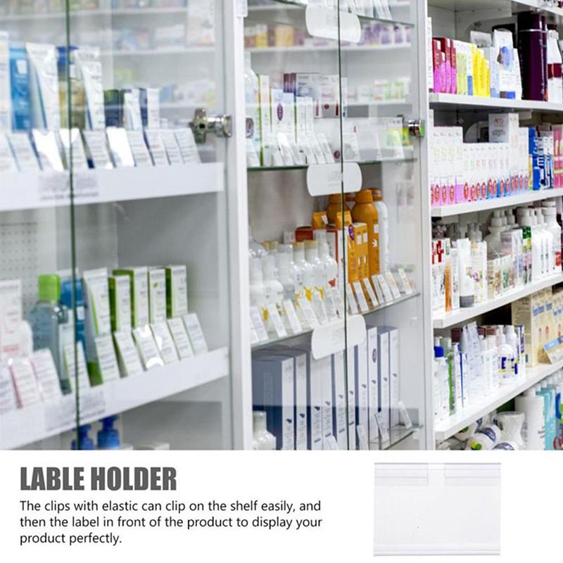 10Pcs Plastic Sign Label Holder Wire Shelf Retail Price Tag Label Holder Stand