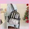 Japanese Designer Pu Student Backpack With Padded Straps And Storage For Daily Use