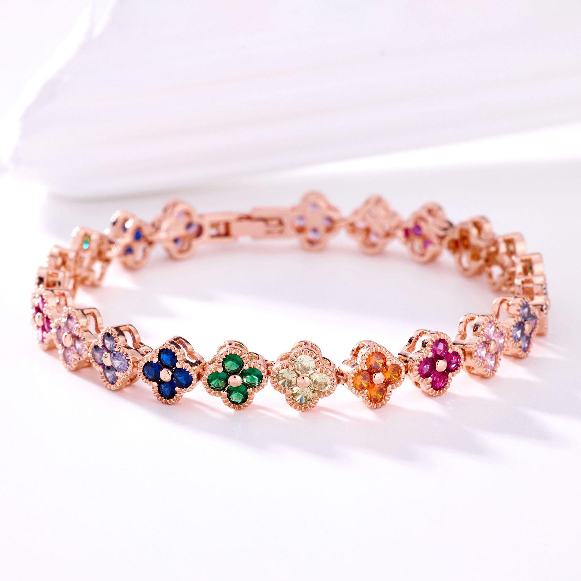 2026 Zircon Bracelet Gemstone Bracelet Fashionable and versatile gemstone bracelet 18CM