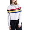 Levis Striped Casual Comfortable Long Sleeve T-Shirt Women Tops White 69558-0000