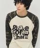 GRAVER [Unisex] Collage Letter Camo Raglan Long Sleeve T-Shirt_Cream