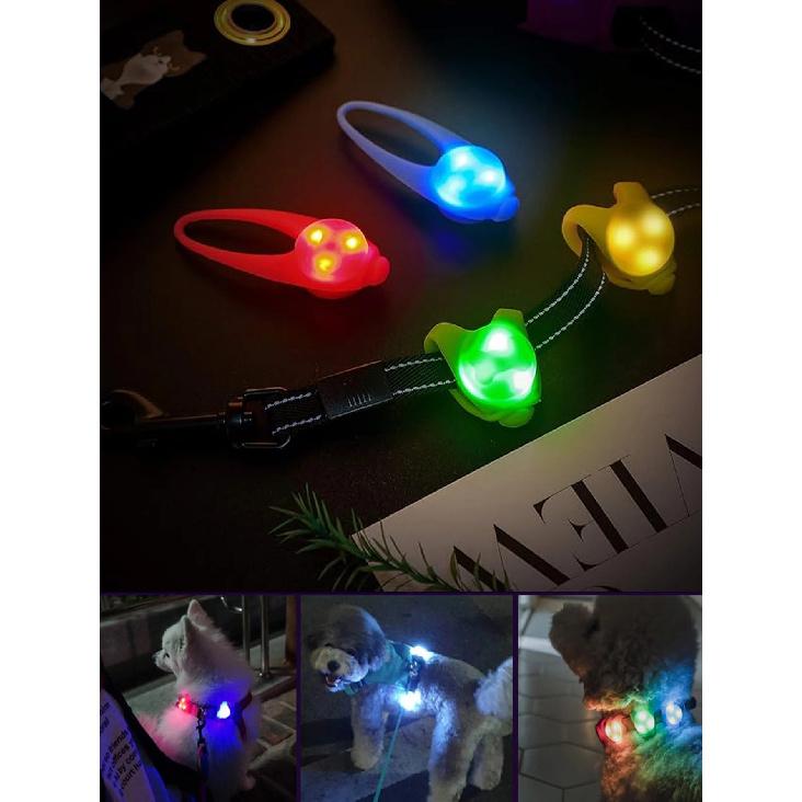 Nachtsicherer Haustieranhänger LED-Licht für Hunde Katzen, Leuchtender Anti-Verlust-Halsbandanhänger für Nachtspaziergänge Teddy Kleine Haustierbedarf