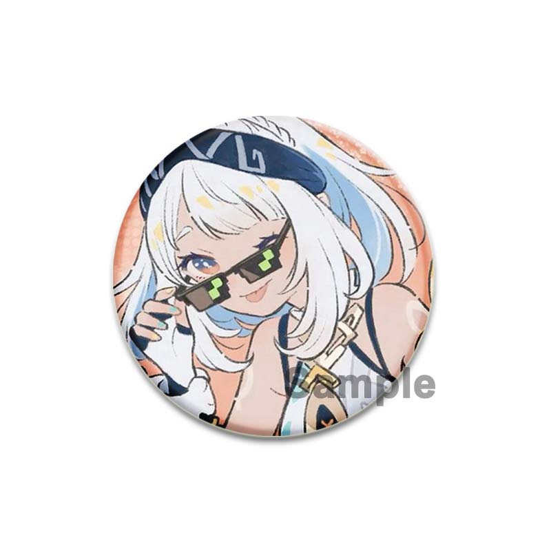 Anime Game Genshin Impact Mualani Soft Button Pins Character Kinich X Mualani Fanart Brooch Handmade Badge Fans Collection Gifts
