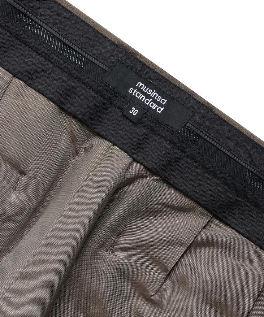 MUSINSA STANDARD Wool Flannel Wide Slacks [Dusty Beige]