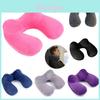 Three-piece Set Of Inflatable Neck Pillows For Long Trips Pvc Material With Plush Fabric