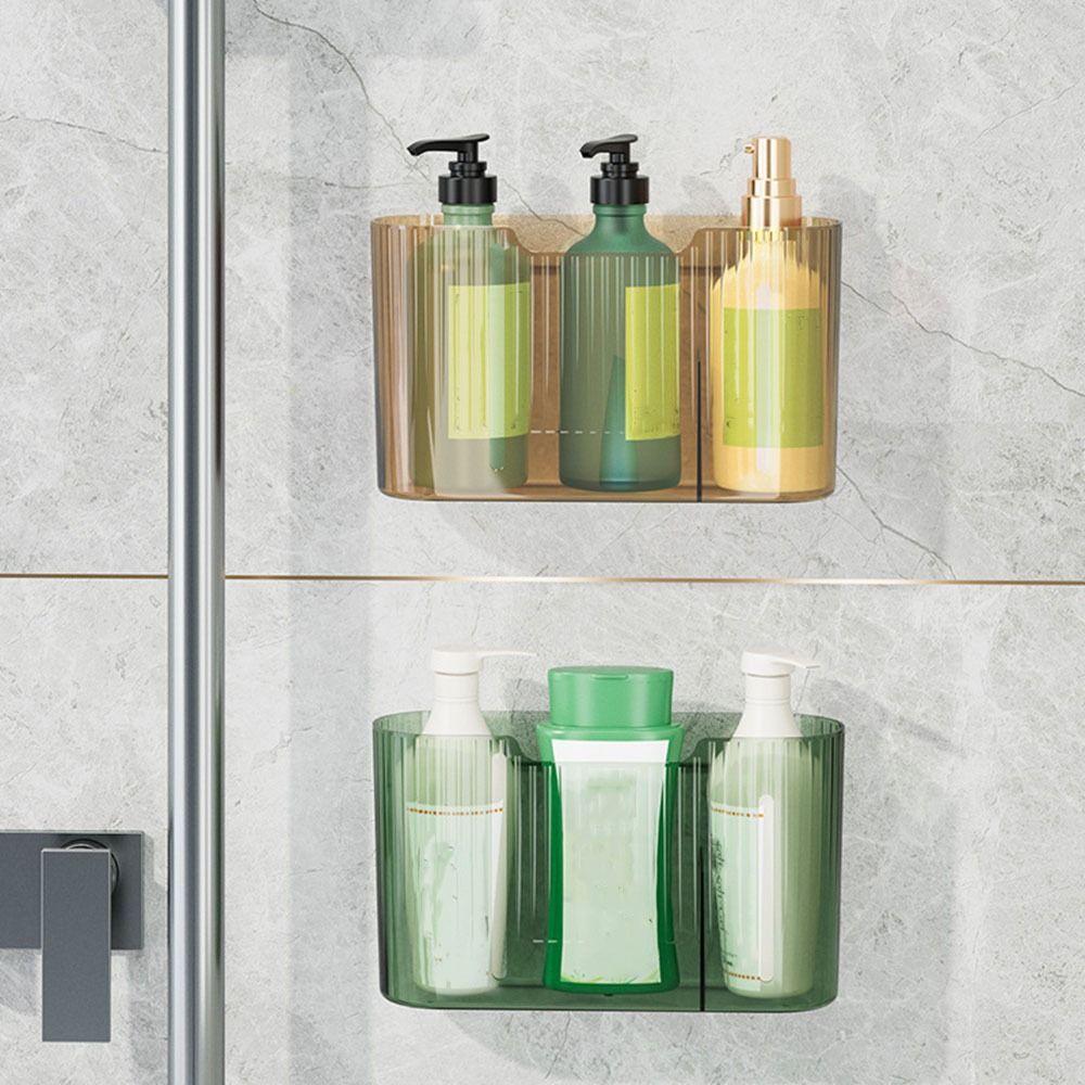 Plastic Cosmetic Storage Box Wall-mounted Space Saving Makeup Organizer Large Capacity Sundries Storage Box Bathroom