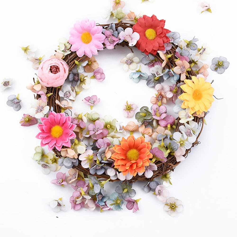 Artificial Rattan Frame Home Room Wedding Christmas Halloween Outdoor Yard Decor Gifts Bride Wreaths Courtyard Railing Accessory