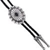 Mens American Bolo Tie Vintage Western Metal Wolf Head Stone Cowboy Necklace