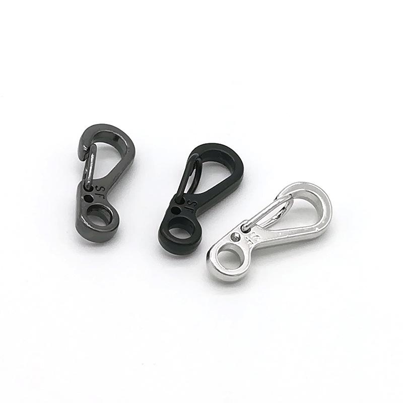 Mini Mosquetão de Metal com Mola: Porta-chaves de Liberação Rápida para Paracord e Equipamento Tático