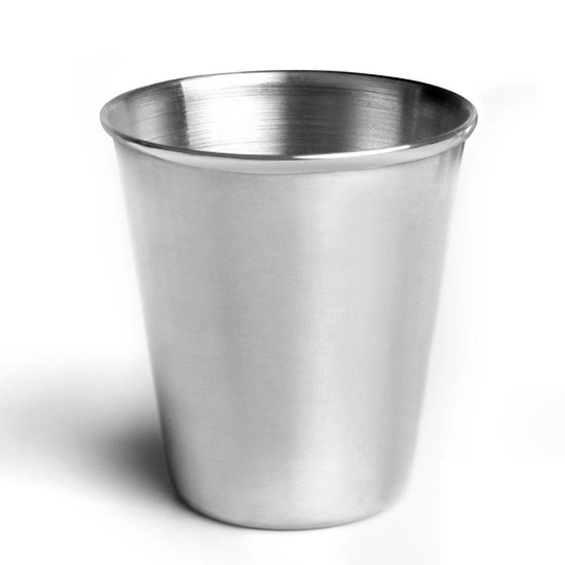 Pahar de vin din oțel inoxidabil de 75 ml, ceașcă deschisă ondulată cu un singur strat pentru băuturi reci, bere și multe altele.