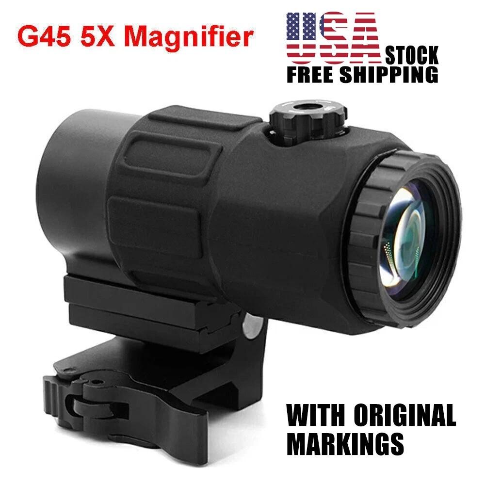 558 Red Dot Sight G33/G43/G45 3X 5X Magnifier Airsoft Hunting Gear w/ 20mm Rail Mounts & QD