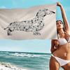 Dachshunds Anime Beach Swimming Towel Soft Absorbent Washcloth Children's Gifts for Kids Travel Camping Gym