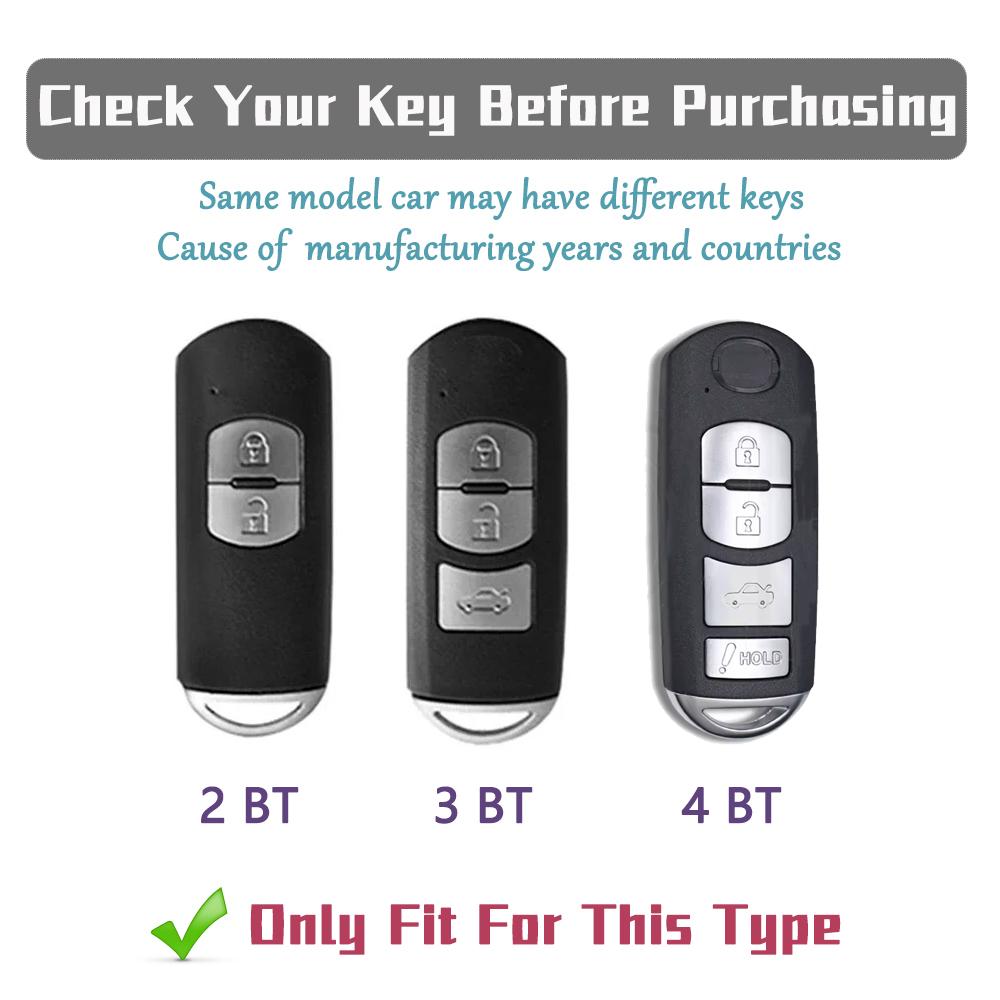 2/3/4 Buttons TPU Protective Key Fob Cover for Mazda Atenza Axela Demio 2 3 6 CX-3 CX-5 CX7 CX-9 2015-2019 Key Cover Key Chain