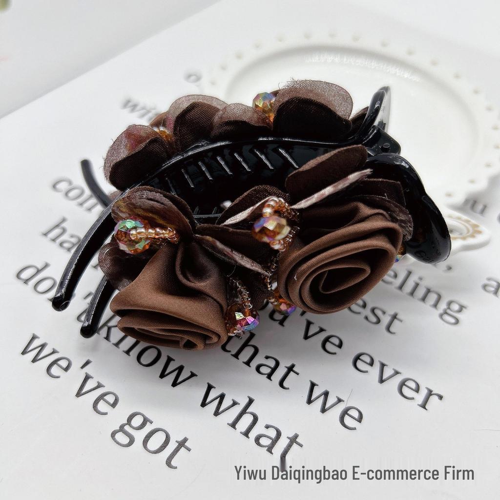 High-End Women's Large Claw Hair Clip for Autumn/Winter - Elegant Shark Clip for Ponytails