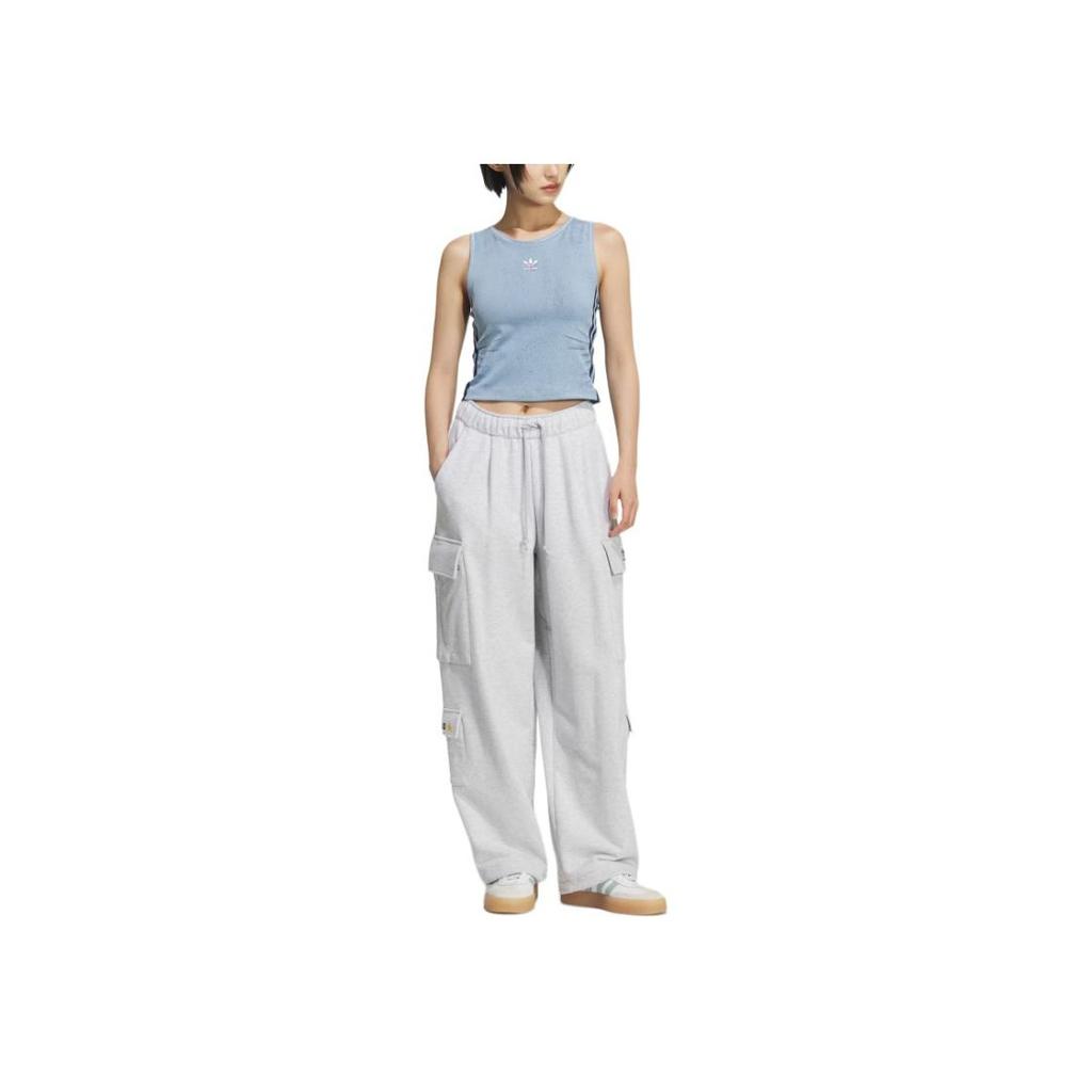 Adidas Originals Fake Denim Padded Tank Top Fashion Comfortable Soft Skin-Friendly Sports Vest Women Tops KE3891