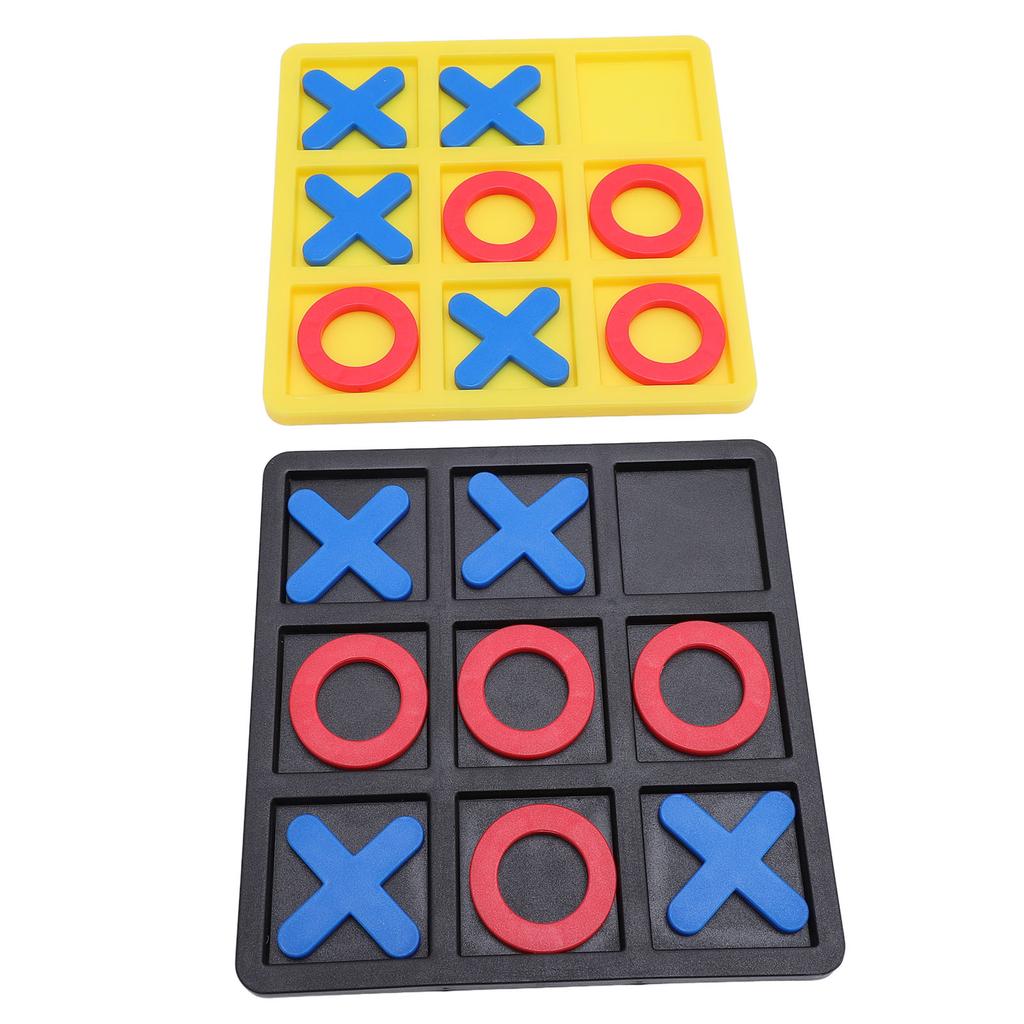 2Set XO Board Game Plastic Classic XO Chess Board Game Indoor Party Game with X and O Pieces for