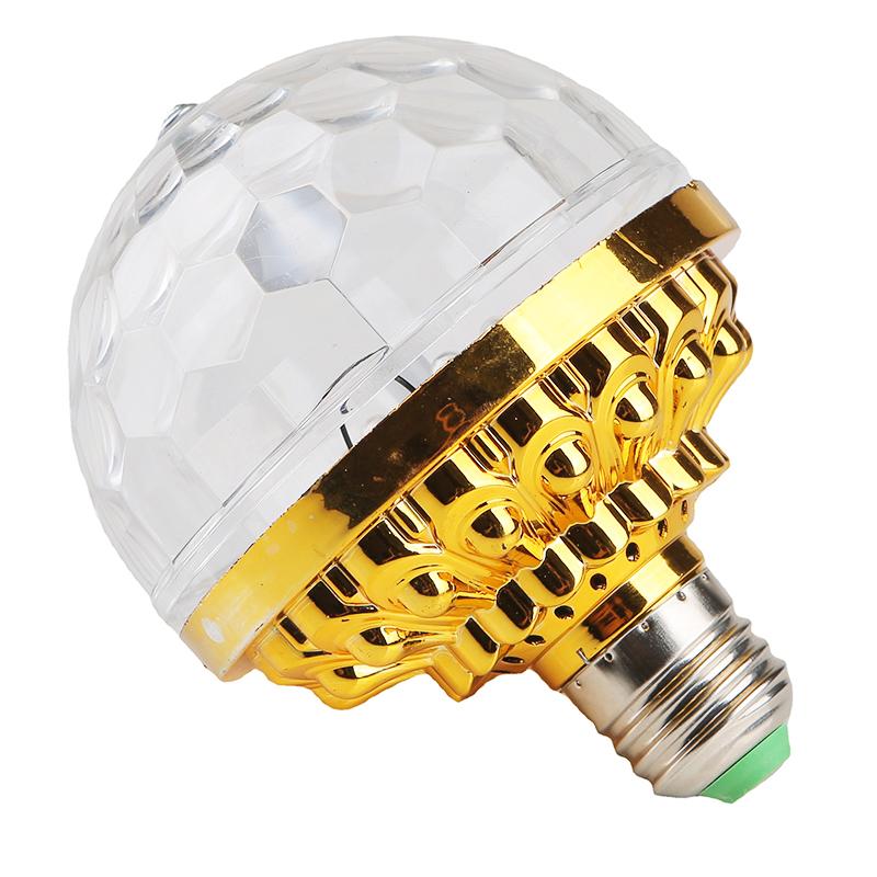 

Вращающийся для дома RGB проекционный светильник, освещение диско-шара, свадебный E27, бар, волшебный шар, свет KTV, сценический мини-вечеринка, диджей белый