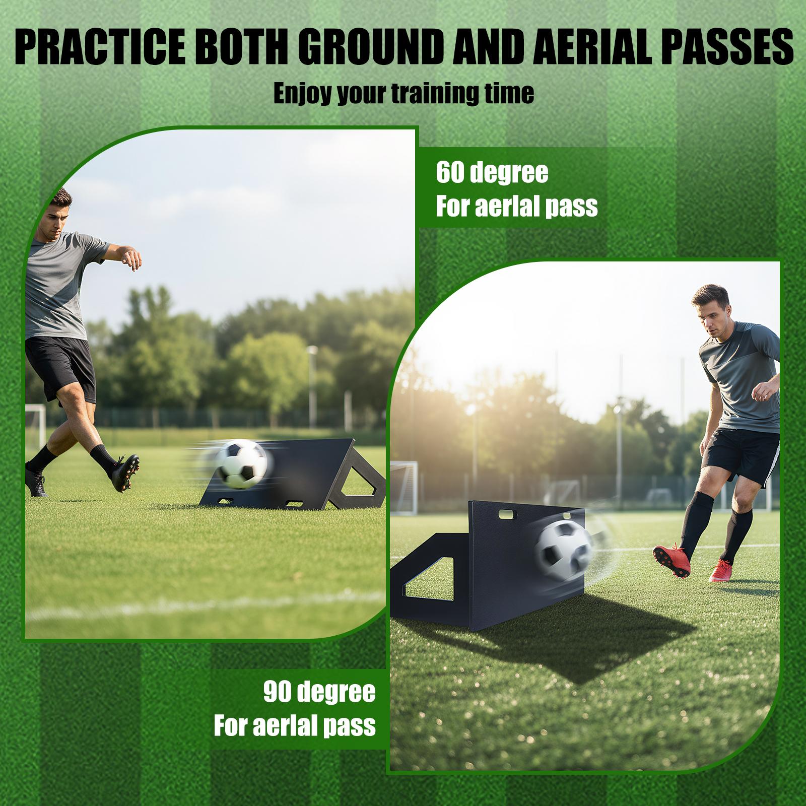 Soccer Rebounder Board 100x40cm Soccer Practice Board Adjustable Angles for Control Passing and Practice United States