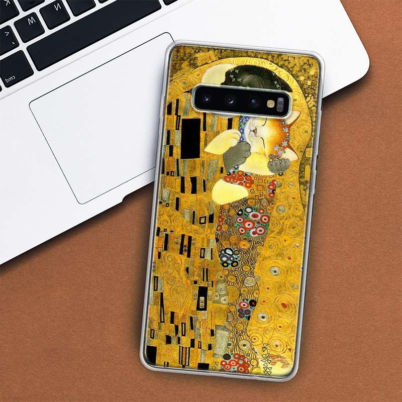 Kiss by Gustav Klimt Desig Phone Case For Samsung Galaxy S10 Plus S20 FE S21 S22 Ultra S10E S9 S8 + S6 S7 Edge Lite Shell Coque