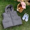 New Winter Hooded Vest Versatile and Fashionable Slimming Cotton Shoulder Chopping Korean Loose Women's Cotton Horse Clip