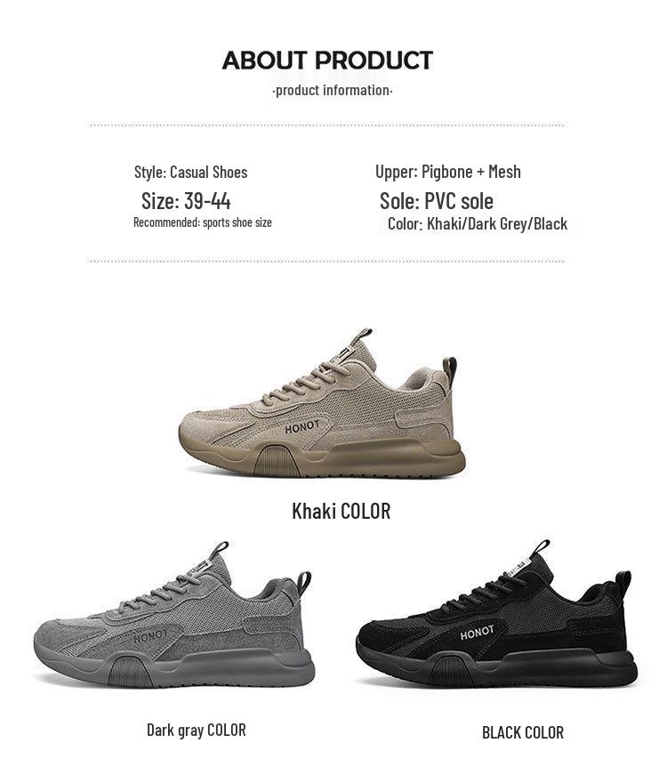 Autumn 2025 Men's Work Shoes: New Style Thick-Soled, Wear-Resistant Labor Protection Sneakers for Construction.