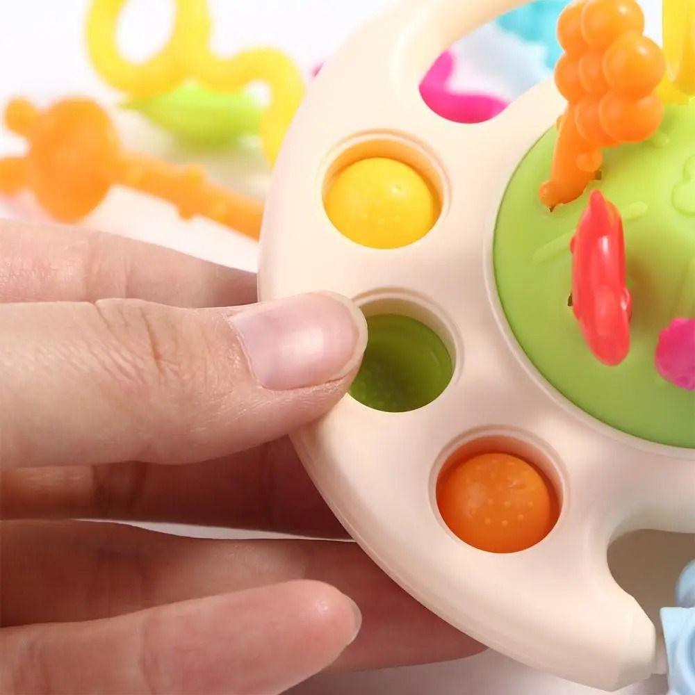 1 Buc Jucărie Educativă pentru Copii cu Șnur de Tras Jucărie UFO Drăguță Jucărie Montessori Durabilă pentru Bebi