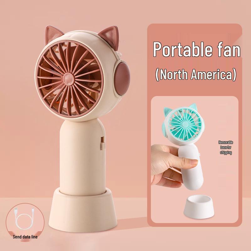 Rechargeable USB Mini Fan: Portable Handheld & Desktop Stand, Ideal Student Gift