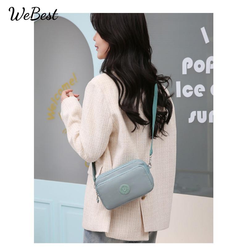 New Nylon Coin Phone Bag Three-Layer Horizontal Casual Middle-Aged Mom Bag Versatile Fashion Shoulder Crossbody Bag