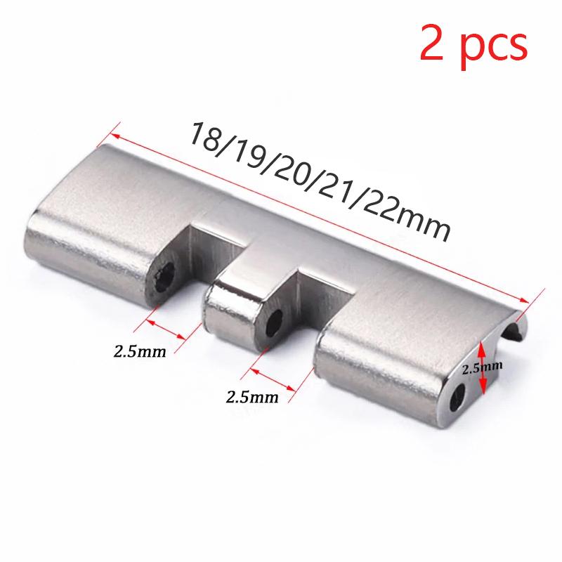 Stainless Steel Strap Connector for Seiko SKX009 SKX007 Curved Flat End Adapter for Rolex Bracelet Link Accessory 18/20/21/22mm