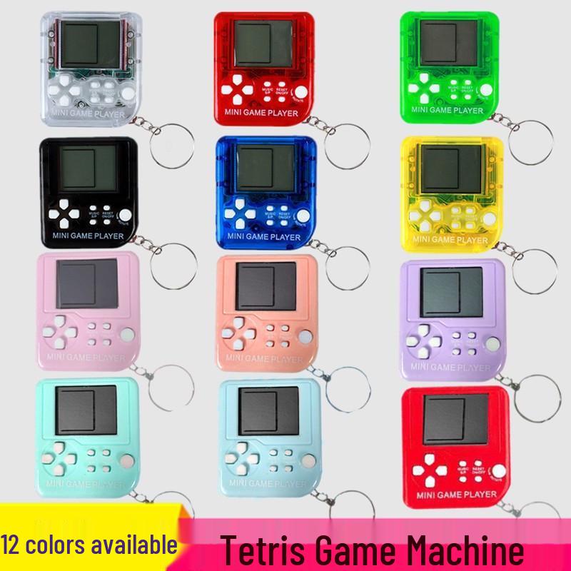 Handheld Mini Tetris Game Console Keychain - Nostalgic Decompression Toy & Creative Gift