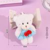 Blush Bear Doll Keychain: Cute Skirt Plush Heart Bag Charm Gift