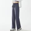 Women's Ice Silk Sun Protection High-Waist Wide-Leg Pants - Lightweight, Quick-Dry, Slimming, Casual, Versatile Summer Wear.