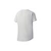 Li Ning Plain Letter Print Round Neck Short Sleeve T-Shirt Women Tops Champagne-White ATSR066-1