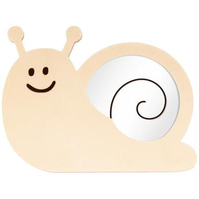 Wooden Mirror - ARTEMIO - Snail - 22 X 16 Cm - Beige - Rectangular - Interior